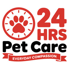 servic24 HRS Pet Care Logo with Heart and Paw
e without limits