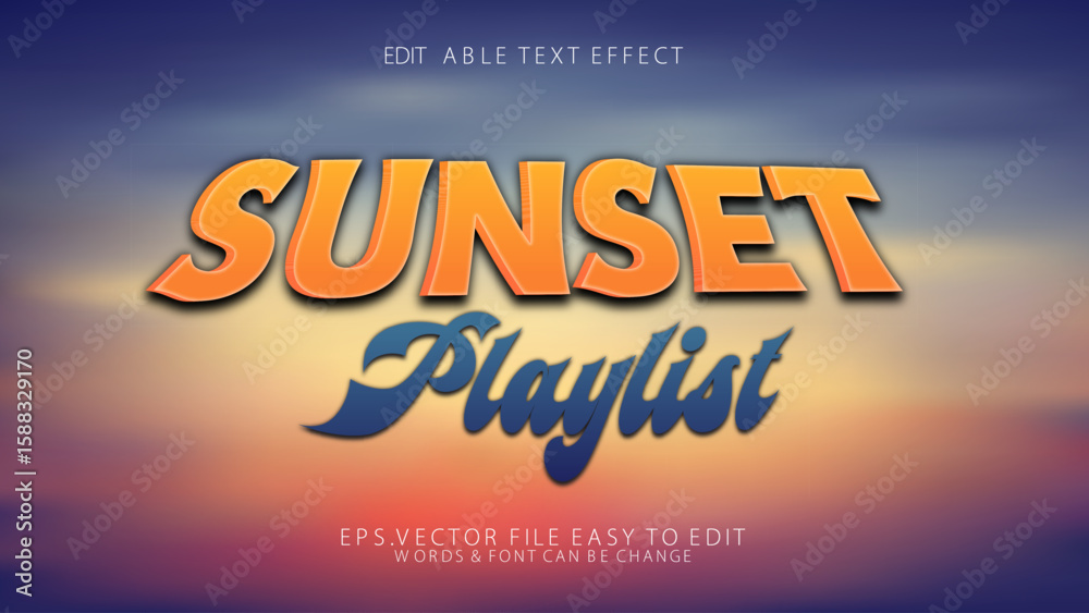 Fototapete editable text a vibrant graphic design showcasing the words 