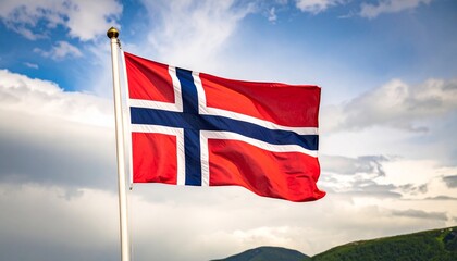 The national flag of Norway
