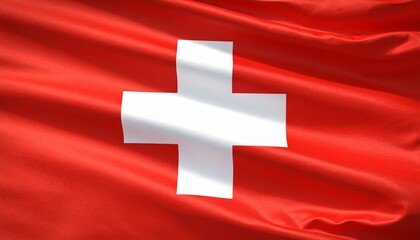 Fototapeta premium The national flag of Switzerland