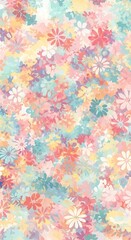 Delicate floral blossom background in pastel shades creating an artistic surface pattern