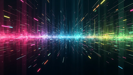 Vibrant Digital Noise Glitch Art