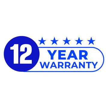 1 2 3 4 5 6 7 8 9 10 11 12 15 20 25 30 40 50 year warranty png Blue colour, premium vector badge icon, editable warranty sticker, high quality design,