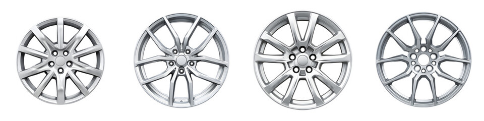 Obraz premium Car Alloy Wheels Collection: Modern Automotive Rims