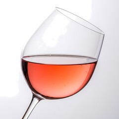Elegant Rose Wine Glass Drink Beverage Celebration Refreshment Concept