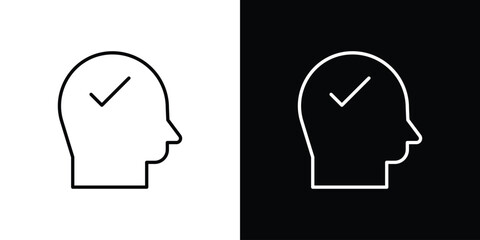 Understand icon. Thin linear web icons