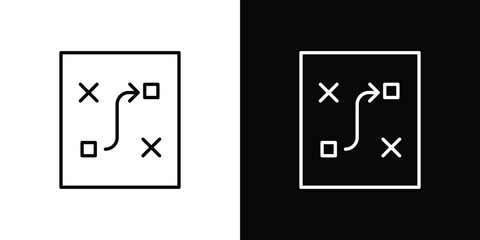 Tactical icon. Thin linear web icons