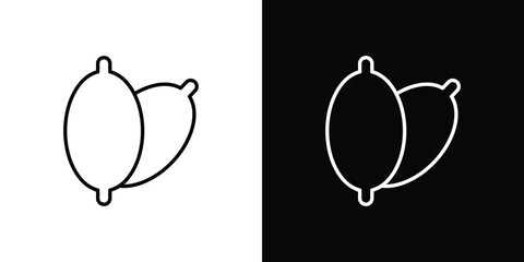 Sweet potato icon. Thin linear web icons