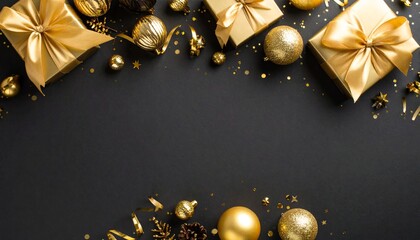 Elegant gold themed celebration background with copy space in the center