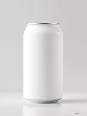 White Aluminum Can Mockup