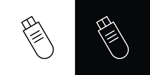 Pendrive icon. Thin linear web icons