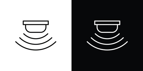Motion sensor icon. Thin linear web icons