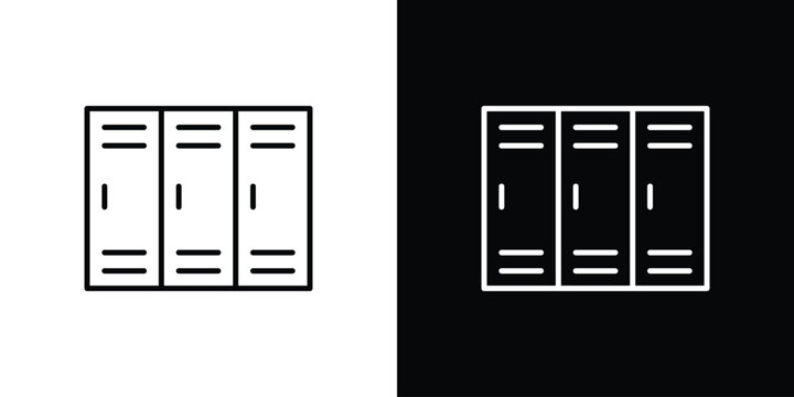 Lockers icon. Thin linear web icons