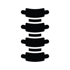 Premium glyph icon of vertebral column spinal structure