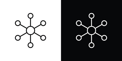 Hub icon. Thin linear web icons