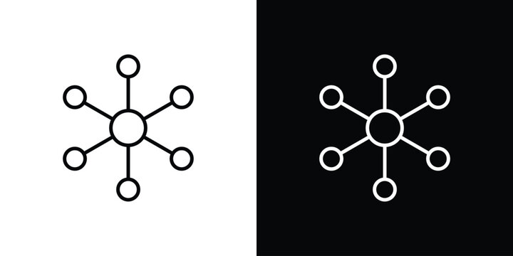 Hub icon. Thin linear web icons