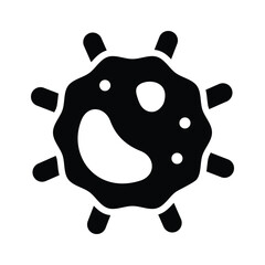 Visually engaging glyph icon of virus microbe structure