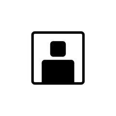 Obraz premium User person profile icon. Flat isolated on white background user symbol graphic design. Vector Illustration 