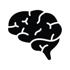 An editable glyph icon of brainstem nervous system