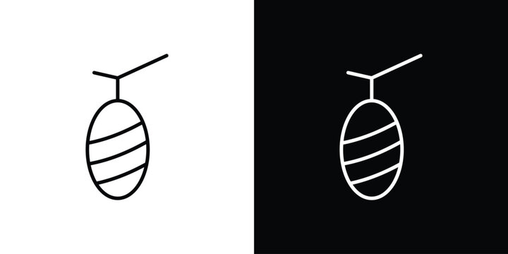 Cocoon icon. Thin linear web icons