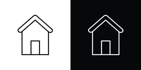 Chicken coop icon. Thin linear web icons © Annimo