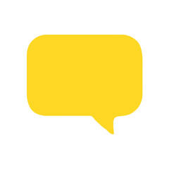 Naklejka premium Yellow Speech Bubble Icon for Communication, Messages, and Dialogue: Vector Graphic for Web and App Design