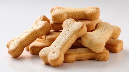 Pile of dog treats shaped like bones