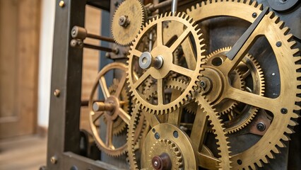 Obraz premium old clock mechanism