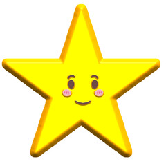 3d golden star