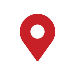 Location pin icon flat vector illustration design
