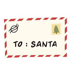 Illustration of christmas envelope