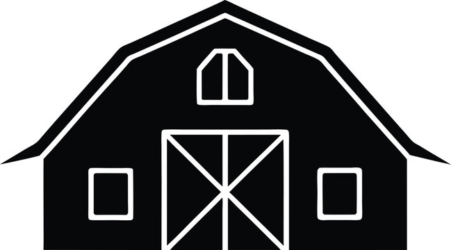 barn vector icon.