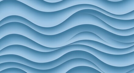 A light blue wavy pattern with shadows and subtle texture
