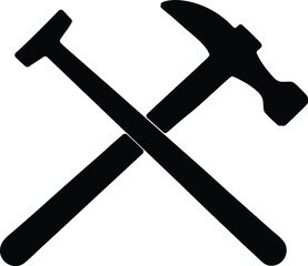tools crossed vector icon.