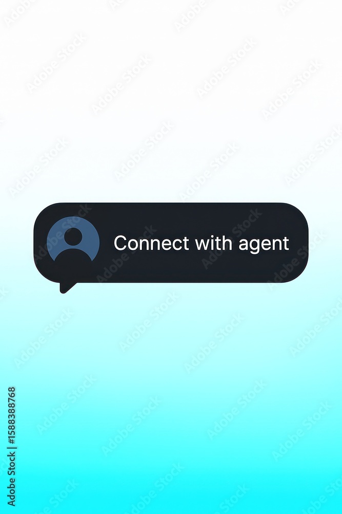 Poster a digital interface displays a call to action: connect with agent, beckoning the viewer towards a co