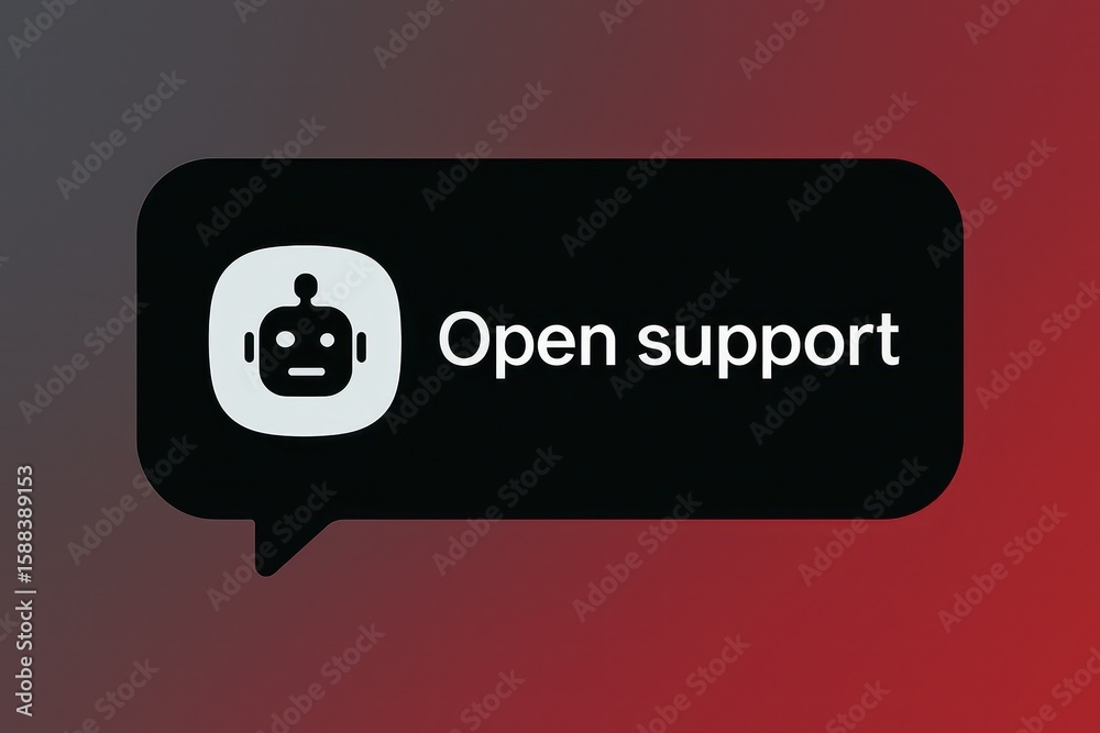 Poster a visual representation of an automated support system, a modern and efficient way for customer serv