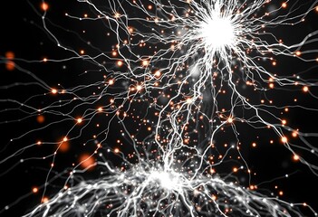 Glowing Neuron Cluster Connections