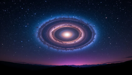 A captivating view of a blue planet surrounded by brilliant stars and swirling nebulae in the dark, expansive cosmos