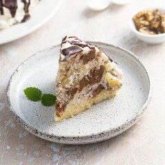 Chocolate cake with pineapple and cream cheese