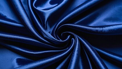Obraz premium Royal Blue Satin Fabric Texture with Glossy Folds