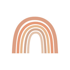 Fototapeta premium Elegant pastel rainbow illustration with warm hues on a transparent background