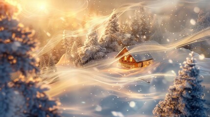 General abstract background for Christmas content with musical and seasonal feel.