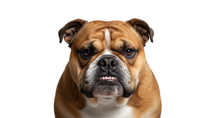 Fototapeta premium Closeup of a Focused English Bulldog Face.