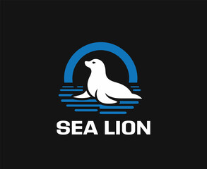  Sea Lion and Horizon Logo