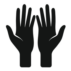 hand silhouette vector