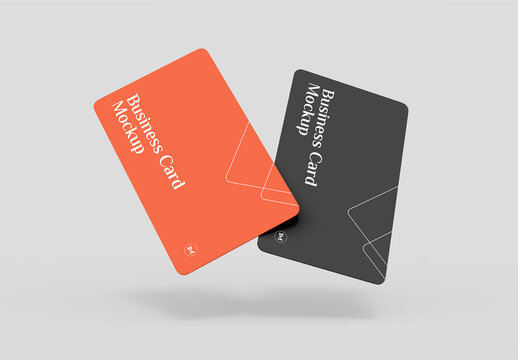 Floating Business Card Mockup