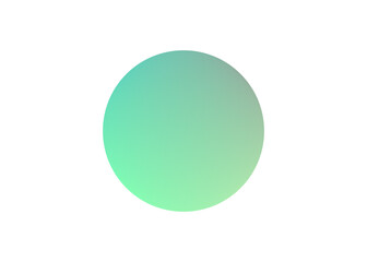 Gradient pastel green circular shape on white background for modern minimal designs
