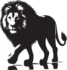 Fototapeta premium Sitting Lion Vector Silhouette – Clean Outline