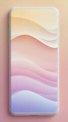 Pastel Gradient Waves Abstract Phone Background