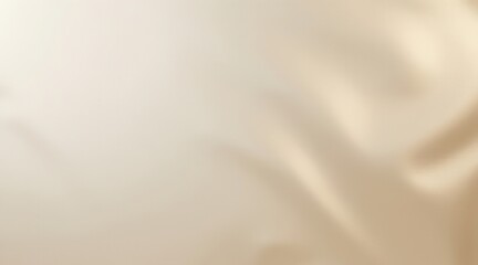Fototapeta premium Softly draped cream fabric with subtle golden highlights isolated on white background